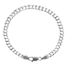 Buy Sterling Silver Double Link Chain Charm Bracelet 060 by Crazy2Shop