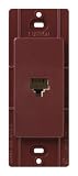 Lutron SC-PJ-MR Satin Colors Phone Jack, Merlot