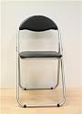 ADULT TUBULAR FOLDING CHAIR CAMPING OFFICE KITCHEN CHAIR WITH PADDED SEAT black