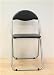 ADULT TUBULAR FOLDING CHAIR CAMPING OFFICE KITCHEN CHAIR WITH PADDED SEAT black