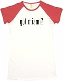got miami? Women's Tee Shirt Large-White/Red Babydoll (petite fit)