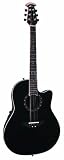 Ovation 1861 AX Standard Balladeer Super Shallow Acoustic Electric Guitar, Black