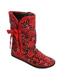 Sugar The Origami Boot in Red Crowded Garden,Shoes for Women