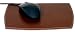Rustic Brown Leather Mouse Pad