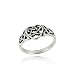 Sterling Silver Heart and Celtic Knot Ring, Size 6