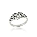 Sterling Silver Heart and Celtic Knot Ring Size 8