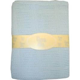Blue Cellular Cot Blanket