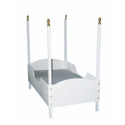 Four Poster Toddler Bed in White