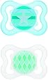 MAM Mini Air Silicone Pacifier, Boy, 0-6 Months, 2 Count