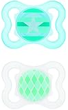 MAM Mini Air Silicone Pacifier, Boy, 0-6 Months, 2 Count