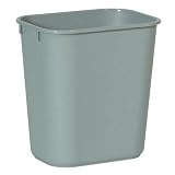 Rectangular Wastebasket, Medium, 28-1/8 Quart, Gray