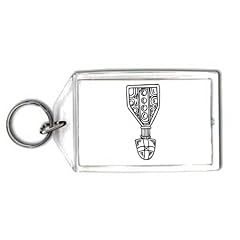 Schl�sselhalter mit der Grafik: Medaille, Anerkennung, Europa, Symbol, Auszeichnung, Werts, Ehre, Emblem, "black and white", D�nemark
