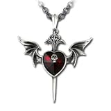 "Death of a Vampire" Pendant Heart Necklace