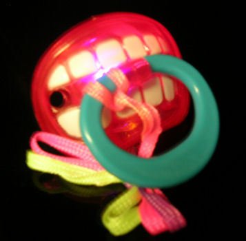 Childrens Toyshop  Toys : LIGHT UP LED FLASHING PARTY DUMMY PACIFIER ON LANYARD
