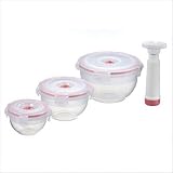 Vac 'n Store 3 Piece Bowl Set in Ruby