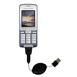 Einziehbares USB Kabel f�r Sony Ericsson K310i mit Hot Sync und aufladen Einsatzm�glichkeiten  von Gomadic mit TipExchange Technology
