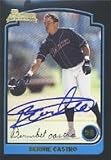 Bernie Castro, Mobile Bay Bears - Padres Affiliate, 2003 Bowman First Year Card Autographed Card