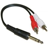 Buy 1 4 Stereo Male 2 RCA Male, 6 inch Y Adaptor by Cblwhl
