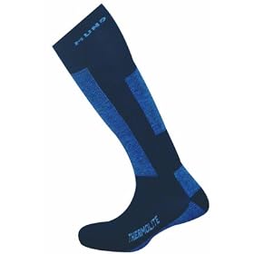 Mund Ski antibacterial technical padded stocking socks with 70% thermalite and 26% Rhovyl Iain.