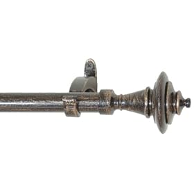 Window Curtain Rod Drapery Rod 28 Inch - 48 Inch Satellite Bronze by Backyard Bargain LLC