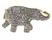 Sterling Silver Two Tone Genuine Diamond Elephant Brooch