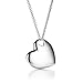 Sterling Silver Two Heart Pendant Necklace