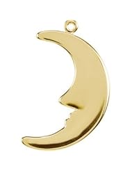 14K Yellow Gold Tiny Half Moon Charm
