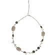 Handmade Jasper, Glass & Sterling Silver Necklace