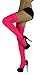 ToBeInStyle Women's Nylon Thigh High Schoolgirl Opaque Stockings (Hot Pink)