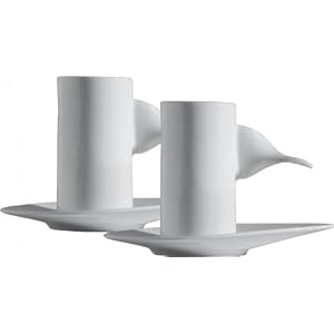 Alessi Hazel Espresso Cups with Saucers by 