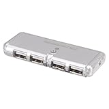 Manhattan 4-Port Hi-Speed USB Pocket Hub - Silver (160599)