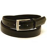Big and Tall Full Grain Leather Dress Belt - Black