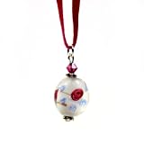 Murano Glass Pendant Jewelry - Ester Red/White Style 2
