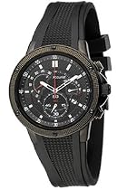 Accurist MS631 Gents Chronograph Black PU Strap Watch With Black Dial