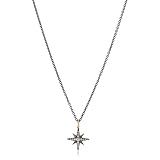 Mizuki 14k Diamond Starburst Necklace On Silve
