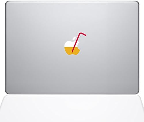 Apple Juice with Straw Macbook Decal Sticker