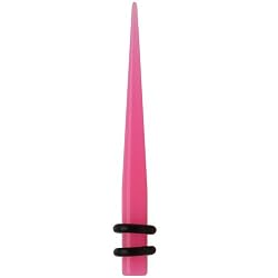 4 Gauge Pink Acrylic Taper
