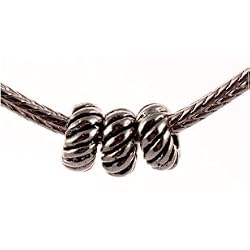 Antique Silver Plated Rope Spacer Bead Fits Pandora (3)