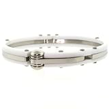 Stainless Steel White Bangle Bracelet by Bucasi