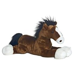 Captain Clydesdale Horse Plush Toy by Aurora 12"