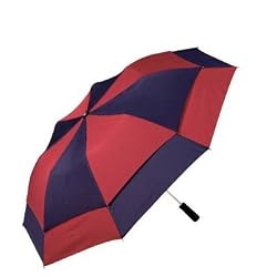 Samsonite's Windguard Automatic Open Umbrella, Navy/Burgundy