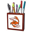 Shellfish - Dont be crabby have a beer - Tile Pen Holders-5 inch tile pen holder