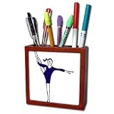 Gymnastics - The Gymnast - Tile Pen Holders-5 inch tile pen holder