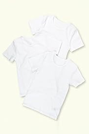 3 Pack Pure Cotton Plain Short Sleeve Vests