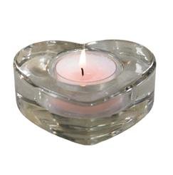 Colonial Candle Glass Heart Votive Candle Holder