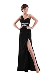 One Shoulder Chiffon Prom Dress  with a Brush/Sweep Train 