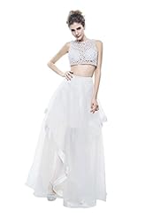 Jeweled Beaded Lace Organza/Satin Party Dress  With a Ribbon 