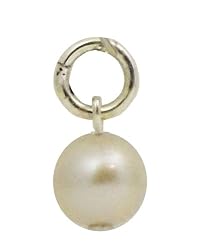 Beaucoup Designs Silver Over Pewter Old World Genuine Cultured Pearl Charm for Necklace or Bracelet - MADE IN USA