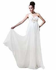 Floor Length Chiffon One Shoulder Bridesmaid Dress/Prom Dress 