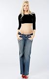 The Under the Belly Denim Jean w/Embroidered Studded Back Pockets
